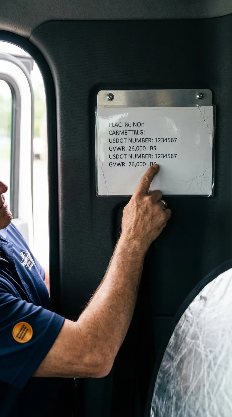 USDOT licensing placard verification in Kenansville